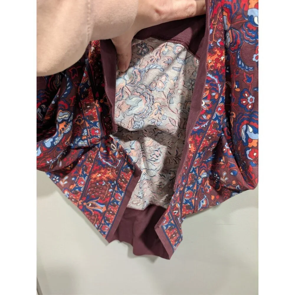 Coolibar Oceanside Tunic Sheath Dress UPF 50 Floral Women’s Sz M Beach Maroon